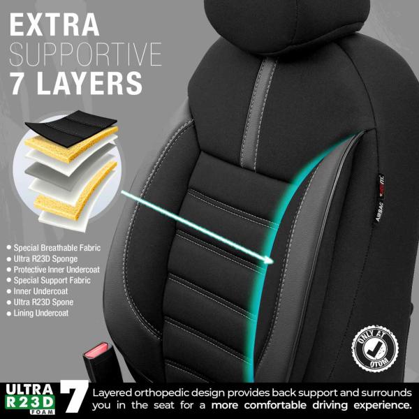Auto Sitzbezug Set Universal Vorne und Hinten Komfortabel Komplett Set